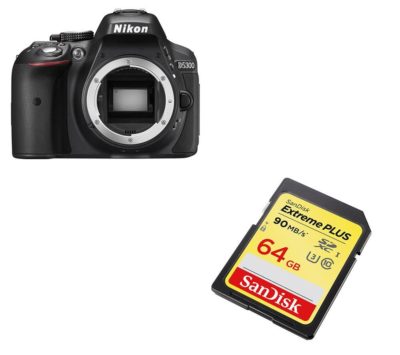 NIKON D5300 DSLR Camera & 64 GB Memory Card Bundle NIKON D5300 DSLR Camera & 64 GB Memory Card Bundle